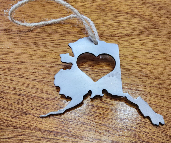 AK Heart Ornament